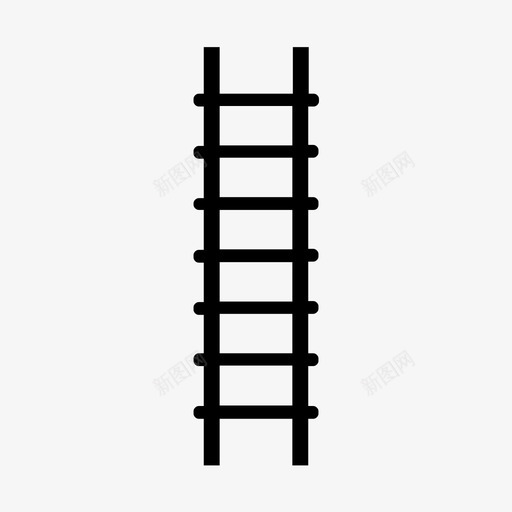 梯子施工应急图标svg_新图网 https://ixintu.com 安全 工作 工具 应急 施工 梯子