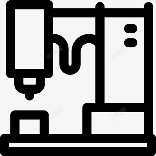 3d打印机机器人38线性图标svg_新图网 https://ixintu.com 3d 打印机 机器人 线性