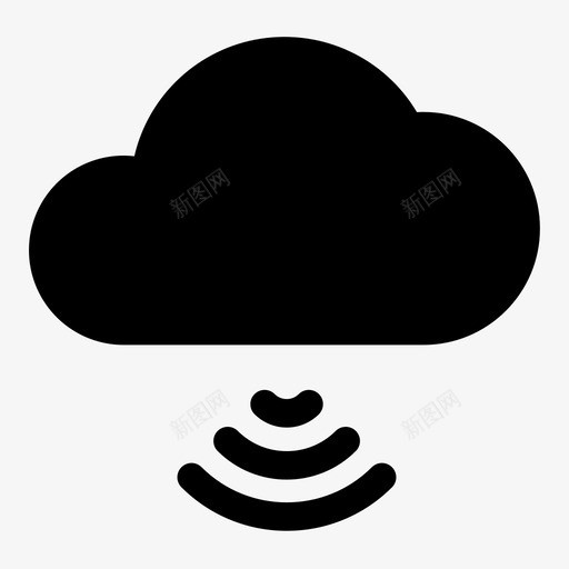 波浪云互联网在线图标svg_新图网 https://ixintu.com wifi 互联网 在线 波浪