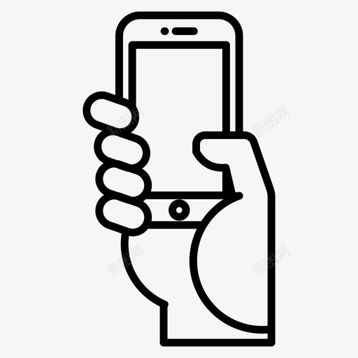 移动电源手机手图标svg_新图网 https://ixintu.com 手机 混合 电源 移动 线路