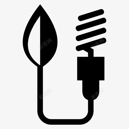 绿色电力生态电力图标svg_新图网 https://ixintu.com 环境 生态 电力 绿色电力 能源