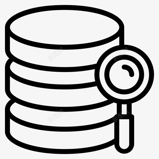 数据库网络技术12线性图标svg_新图网 https://ixintu.com 数据库 线性 网络技术