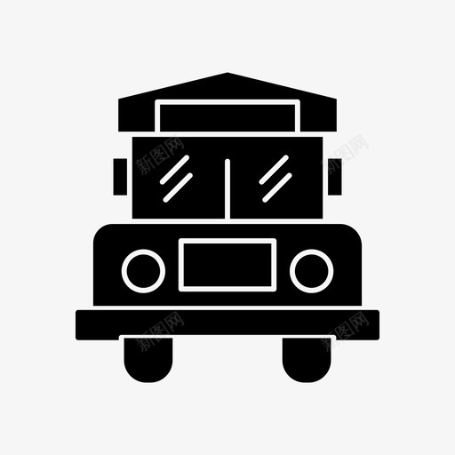 校车交通工具运输车图标svg_新图网 https://ixintu.com 交通工具 图标 字形 校车 运输车
