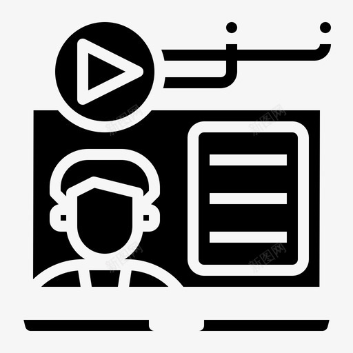 在线学习连接数字化图标svg_新图网 https://ixintu.com 在线学习 技术 教育 数字化 数字化学习扎实 连接