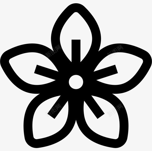 花春52线形图标svg_新图网 https://ixintu.com 春52 线形 花
