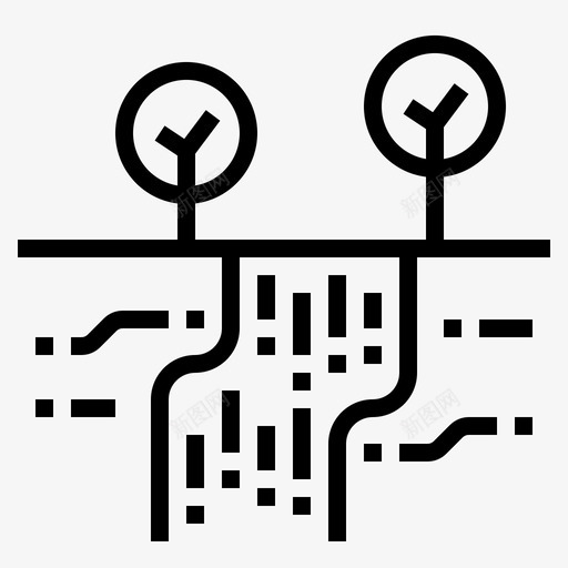 瀑布冒险森林图标svg_新图网 https://ixintu.com 冒险 旅游 森林 概述 瀑布 自然