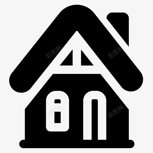 木屋房屋类型15填充图标svg_新图网 https://ixintu.com 填充 房屋 木屋 类型