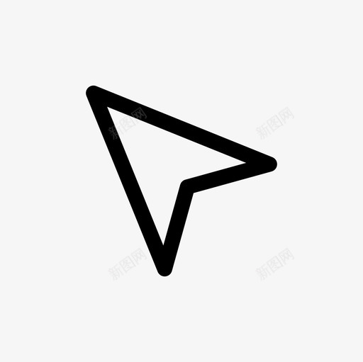 光标地图和位置线性图标svg_新图网 https://ixintu.com 位置 光标 地图 线性