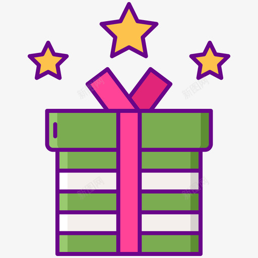 礼品马戏团77线性颜色图标svg_新图网 https://ixintu.com 礼品 线性颜色 马戏团77