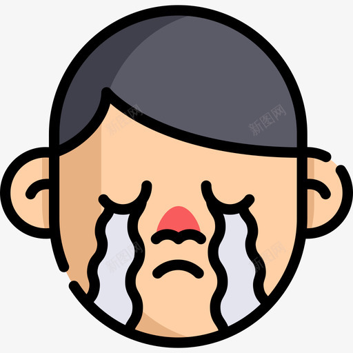 哭过敏3线性颜色图标svg_新图网 https://ixintu.com 线性 过敏 颜色