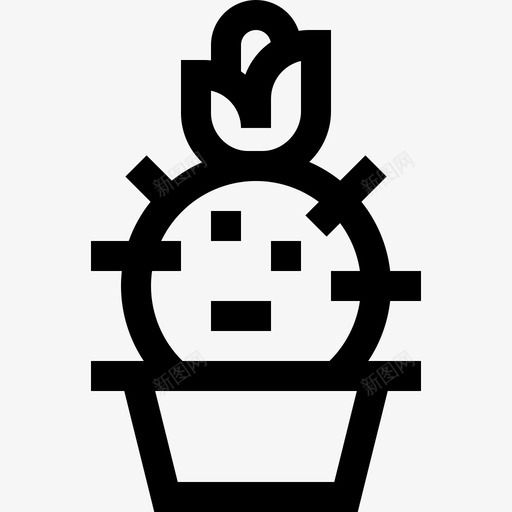 仙人掌室内植物18线形图标svg_新图网 https://ixintu.com 仙人掌 室内 植物 线形