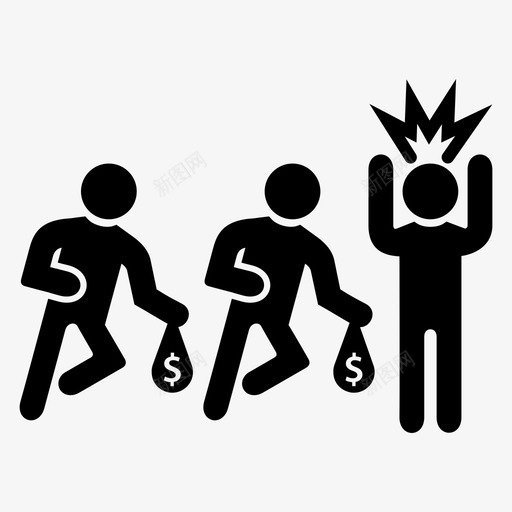 抢夺盗贼暴徒抢劫图标svg_新图网 https://ixintu.com 公共 图标 安全 平面 平面图 抢劫 抢夺 暴徒 盗窃 盗贼 集体