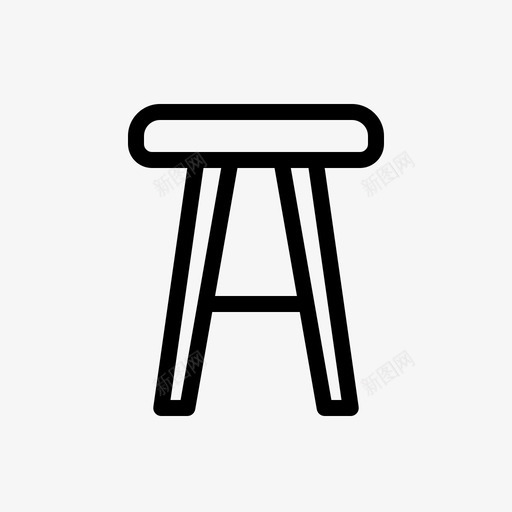 凳子建筑家具图标svg_新图网 https://ixintu.com 凳子 室内设计 家具 家具系列 家居 建筑 木制