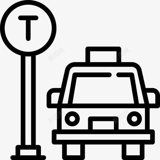 出租车城市生活15直达图标svg_新图网 https://ixintu.com 出租车 城市生活 直达