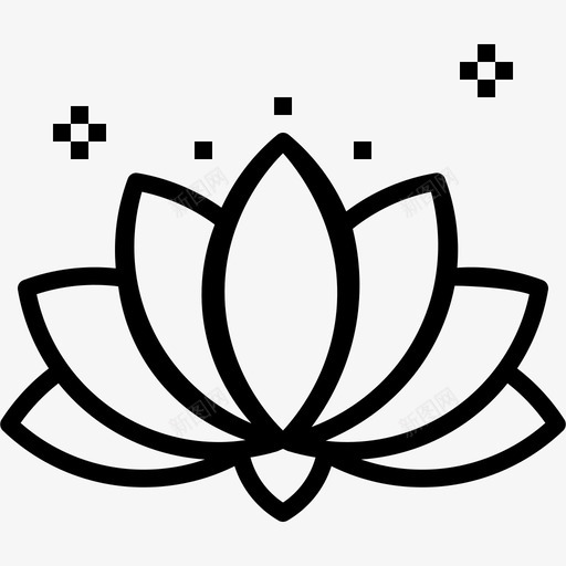 莲花印度41直系图标svg_新图网 https://ixintu.com 印度41 直系 莲花