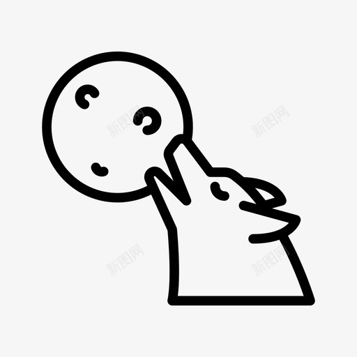 狼人万圣节168直系图标svg_新图网 https://ixintu.com 万圣节168 狼人 直系
