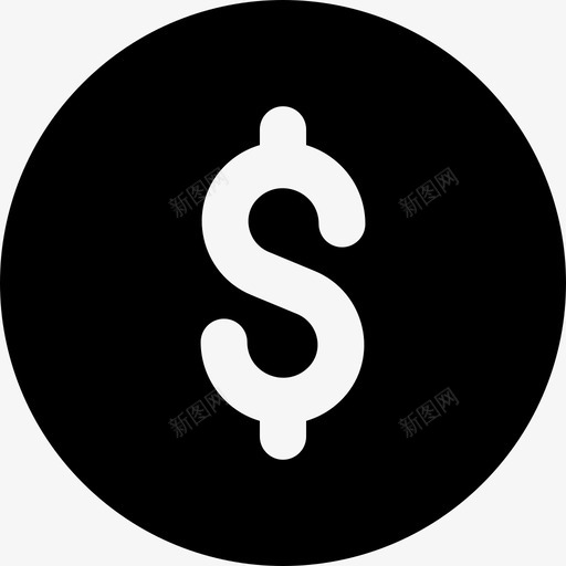 美元付款和财务2填充图标svg_新图网 https://ixintu.com 付款和财务2 填充 美元