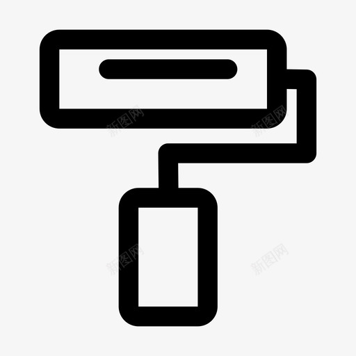 家装 刷子 滚子 油漆刷 线性svg_新图网 https://ixintu.com 家装 刷子 滚子 油漆刷 线性
