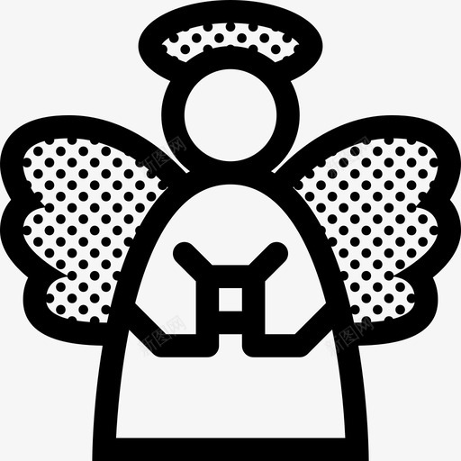 天使圣洁天堂图标svg_新图网 https://ixintu.com 圆点 圣洁 天使 天堂 宗教 翅膀
