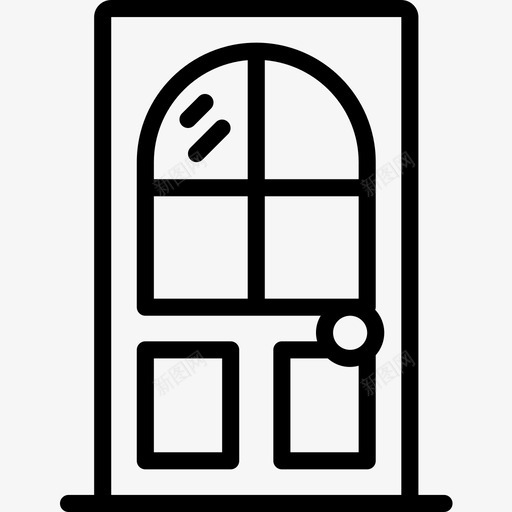门室内21线性图标svg_新图网 https://ixintu.com 室内设计 线性