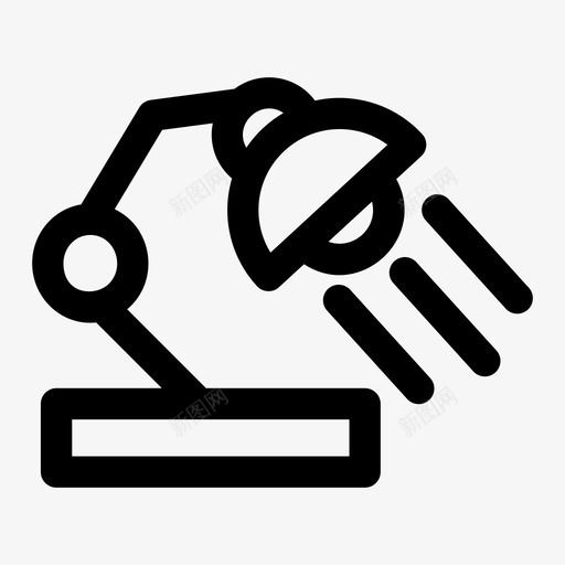 学习灯书桌教育图标svg_新图网 https://ixintu.com 书桌 学习灯 家 教育