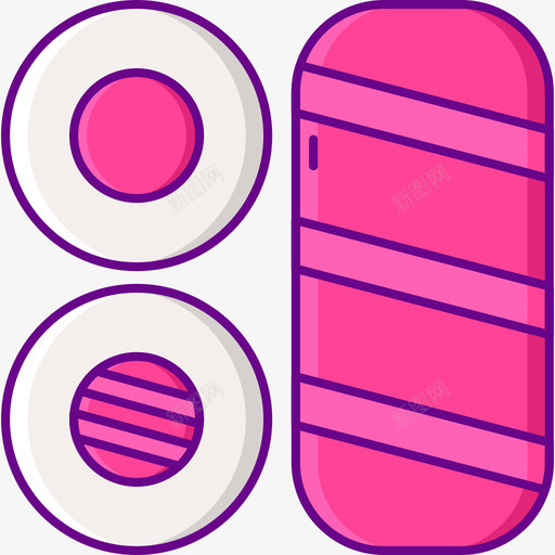 寿司樱花节原色图标svg_新图网 https://ixintu.com 原色 寿司 樱花
