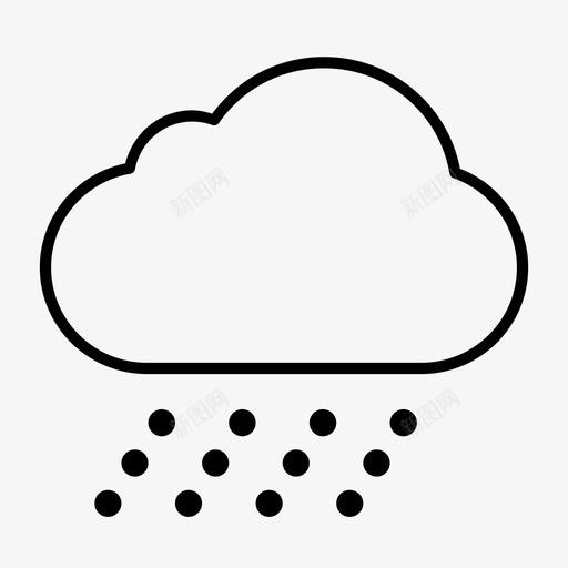 雨云风暴图标svg_新图网 https://ixintu.com 云 天气 流行 雨 风暴