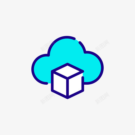 云区块链24线性颜色图标svg_新图网 https://ixintu.com 区块 线性 颜色