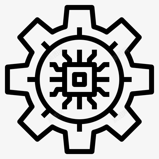 智能人工智能80线性图标svg_新图网 https://ixintu.com 人工智能 智能 线性