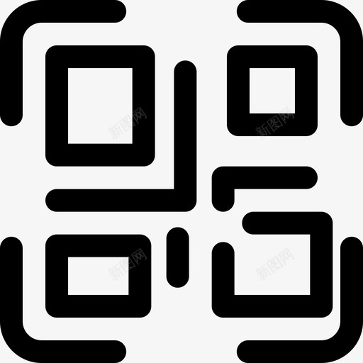 二维码电话和手机1线性图标svg_新图网 https://ixintu.com 二维 手机 电话 线性