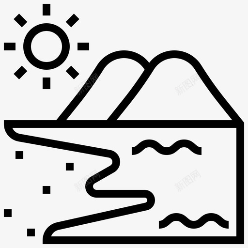 自然潜水20直线型图标svg_新图网 https://ixintu.com 潜水20 直线型 自然