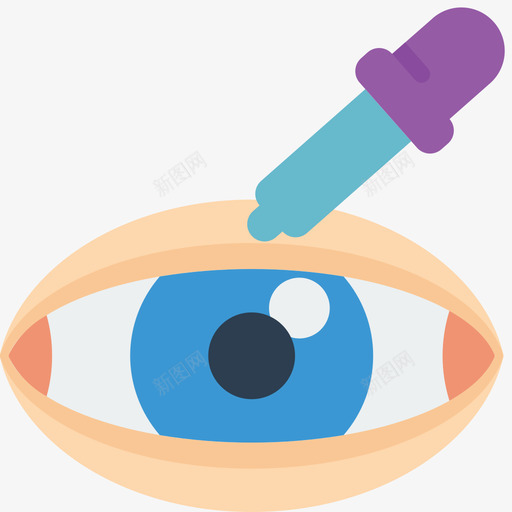 眼药水眼科扁平图标svg_新图网 https://ixintu.com 扁平 眼科 眼药水