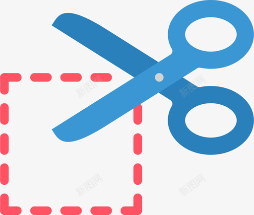 虚线切割4扁平图标svg_新图网 https://ixintu.com 切割4 扁平 虚线