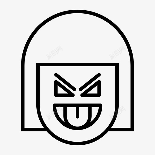 v厚脸皮表情图标svg_新图网 https://ixintu.com v 厚脸皮 女孩 女孩表情1行 舌头 表情