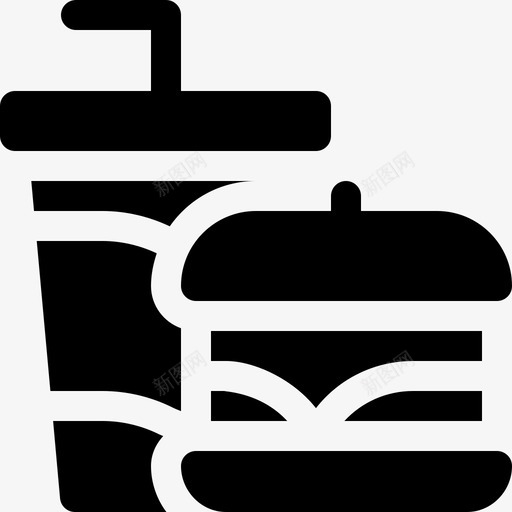 汉堡快餐67填充图标svg_新图网 https://ixintu.com 填充 快餐 汉堡