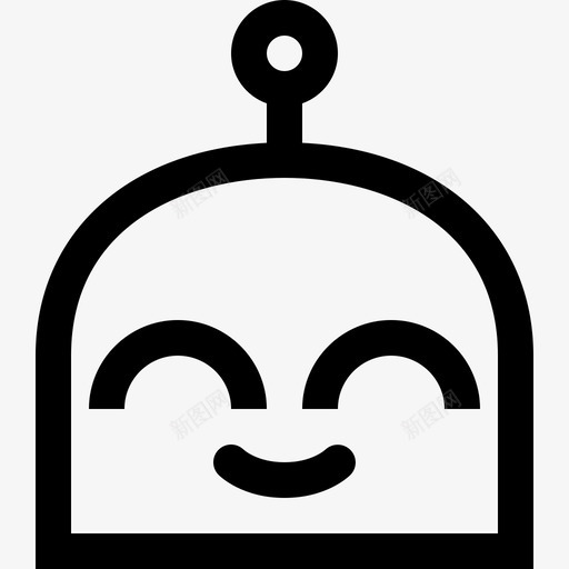 机器人表情满意头像表情图标svg_新图网 https://ixintu.com 头像 机器人表情满意 脸 表情