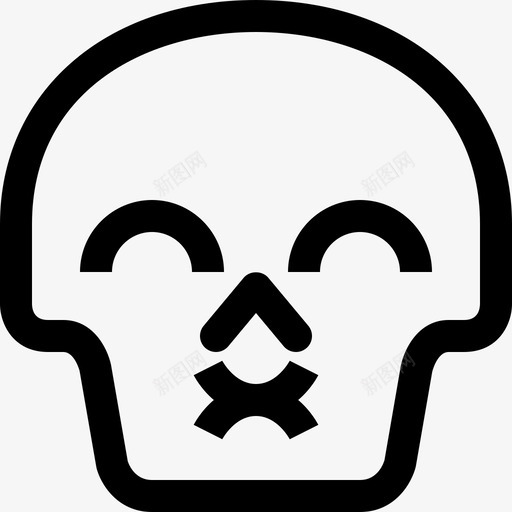 骷髅脸吻化身表情符号图标svg_新图网 https://ixintu.com 化身 符号 脸吻 表情 骷髅