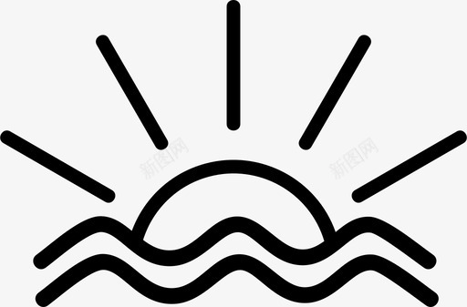 日出凉爽天气图标svg_新图网 https://ixintu.com 凉爽 天气 日出