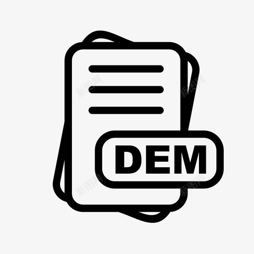 dem文件扩展名文件格式文件类型集合图标包svg_新图网 https://ixintu.com dem 图标 扩展名 文件 格式 类型 集合