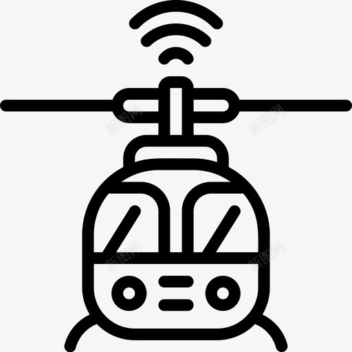 直升机未来运输2直线型图标svg_新图网 https://ixintu.com 未来 直升机 直线 线型 运输