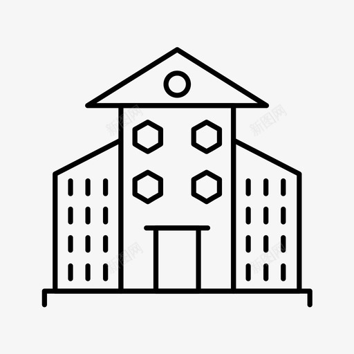 建筑城市轮廓图标svg_新图网 https://ixintu.com 图标 城市 建筑 轮廓