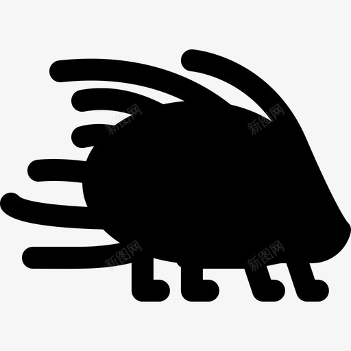 豪猪野生动物6填充图标svg_新图网 https://ixintu.com 填充 豪猪 野生动物6