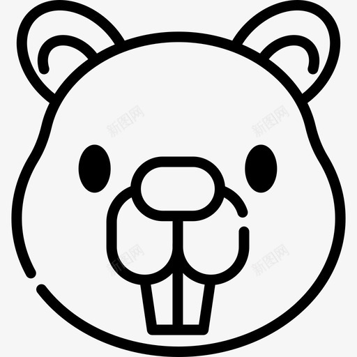 海狸野生动物40直系图标svg_新图网 https://ixintu.com 海狸 直系 野生动物