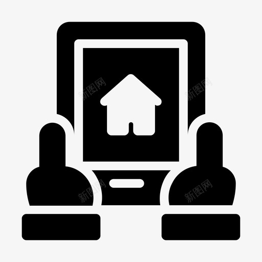 在线房屋物业房地产图标svg_新图网 https://ixintu.com 在线房屋 平板电脑 房地产 物业 物流线字形