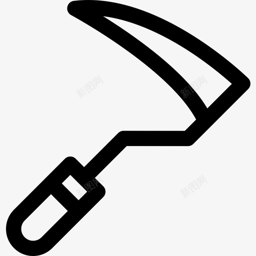 镰刀农业26直线型图标svg_新图网 https://ixintu.com 农业26 直线型 镰刀