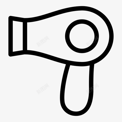 吹风机理发店美容图标svg_新图网 https://ixintu.com 化妆 吹风机 家用电器 沙龙 理发店 美容