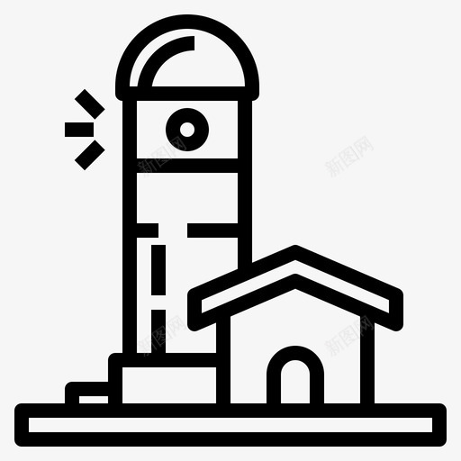 灯塔72号楼直线型图标svg_新图网 https://ixintu.com 72号楼 灯塔 直线 线型
