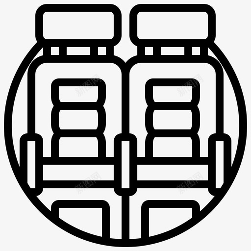 座椅飞机椅子图标svg_新图网 https://ixintu.com 乘客 座椅 机场2 椅子 舒适性 飞机