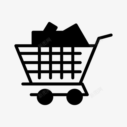购物车添加到购物车货物图标svg_新图网 https://ixintu.com 在线购物 字形图标 手推车 添加到购物车 货物 购物车