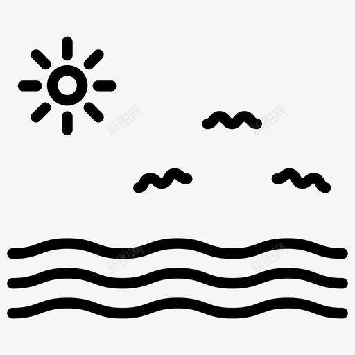 海滩海岸海洋图标svg_新图网 https://ixintu.com 旅游 暑假 海岸 海洋 海滩